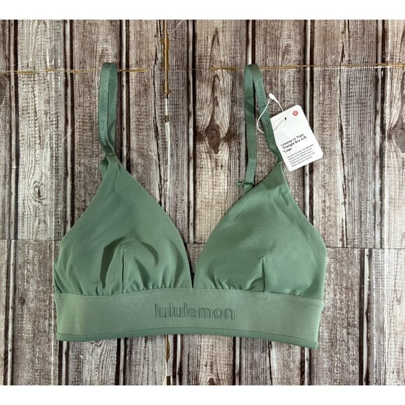 Lululemon Tops - Lululemon License to Train Triangle Bra A/B logo sz 4 color green GREU NWT $48